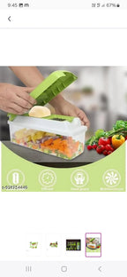 12-in-1 Multifunction Vegetable Chopper & Cutter with Storage Container