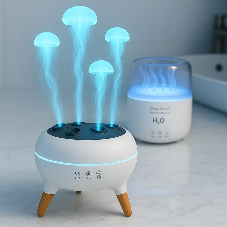 Volcano Jellyfish Flame Air Humidifier & Essential Oil Diffuser