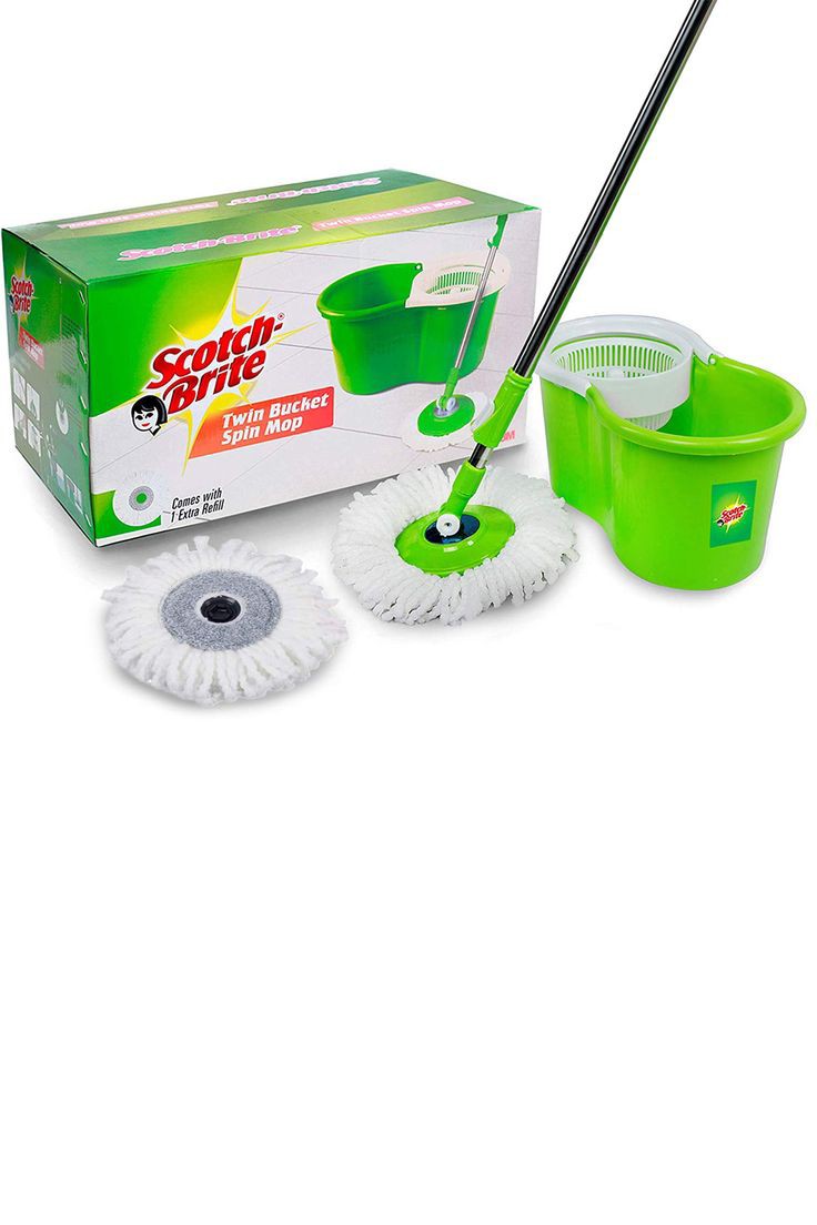 Scotch-Brite 2-in-1 Bucket Spin Mop
360° Spin Mop Bucket Set with Extra Refill & Easy Cleaning System