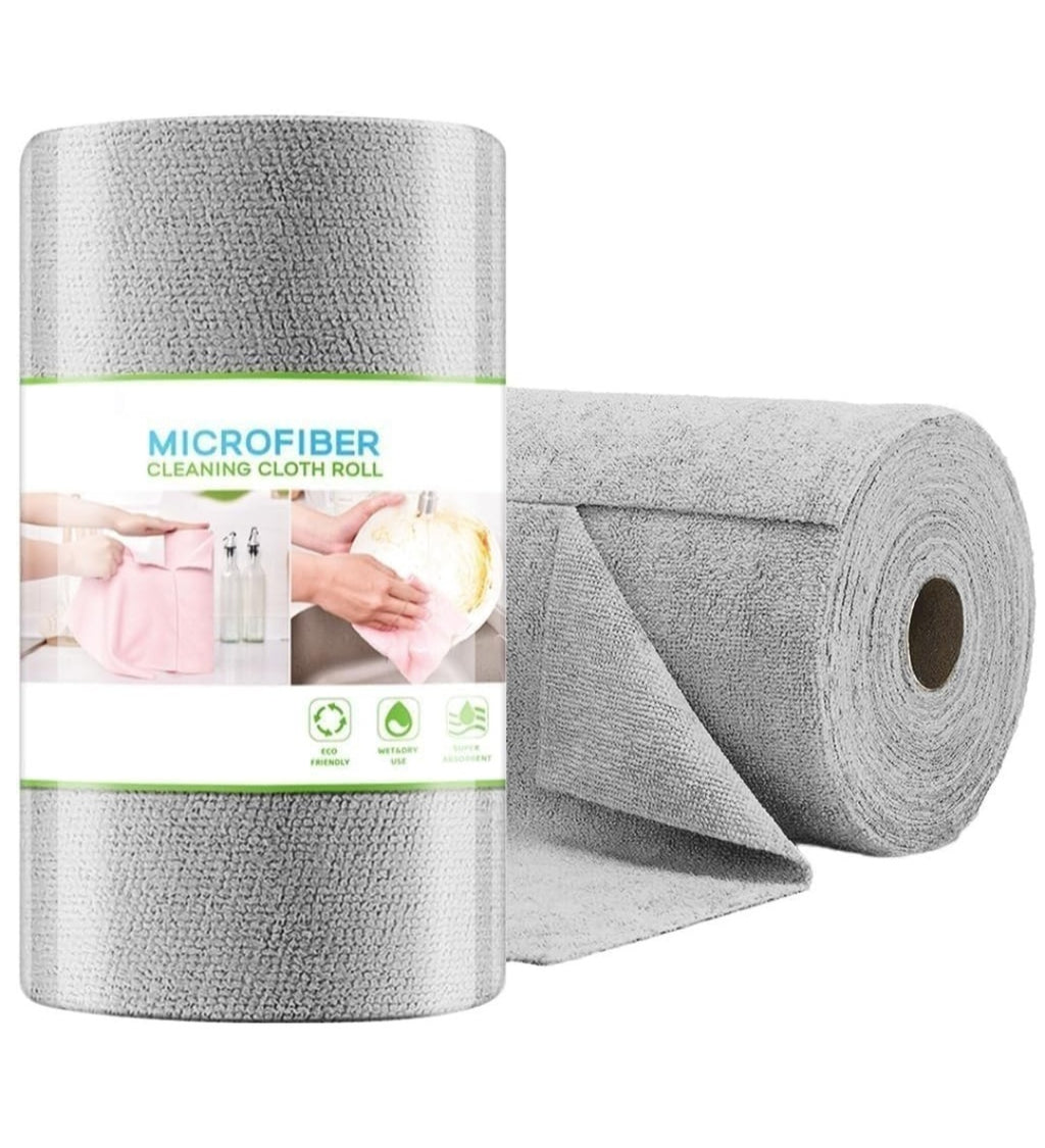 Reusable Microfiber Cleaning Cloth Roll
Washable Ultra-Absorbent Kitchen & Home Cleaning Cloth Roll