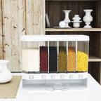 6-in-1 Wall-Mounted Kitchen Grain Dispenser & Storage Organizer