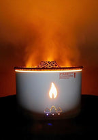 Ultrasonic Flame Aroma Diffuser & Essential Oil Humidifier – LED Fire Effect