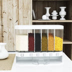 6-in-1 Wall-Mounted Kitchen Grain Dispenser & Storage Organizer