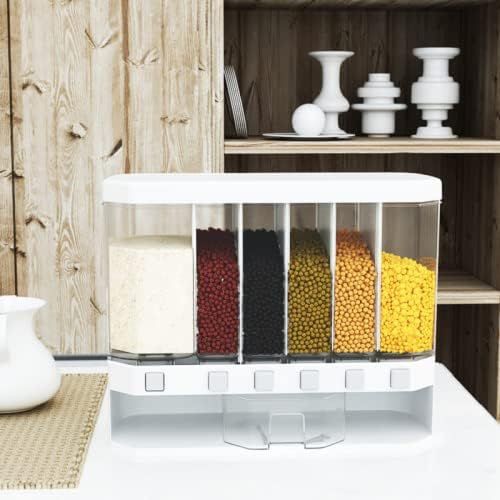 6-in-1 Wall-Mounted Kitchen Grain Dispenser & Storage Organizer