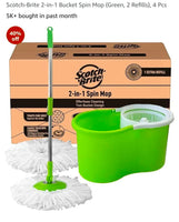 Scotch-Brite 2-in-1 Bucket Spin Mop
360° Spin Mop Bucket Set with Extra Refill & Easy Cleaning System