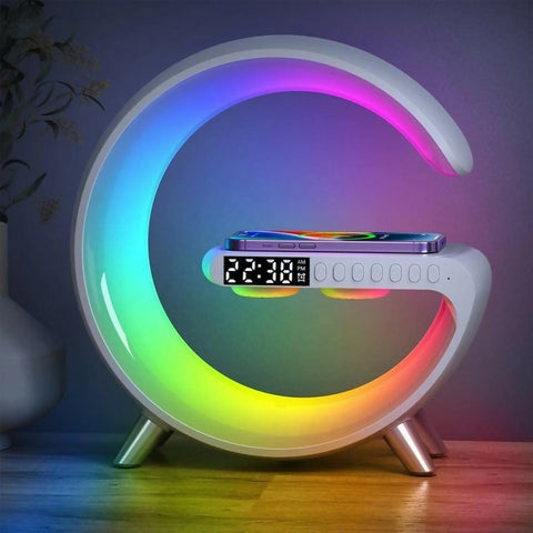 RGB wireless charging speaker lamp.