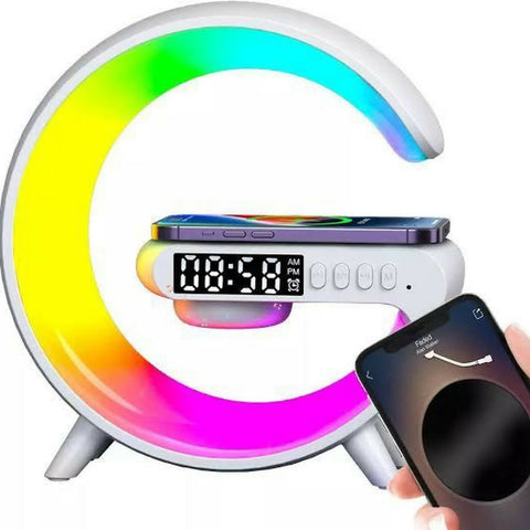 RGB wireless charging speaker lamp.