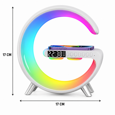 RGB wireless charging speaker lamp.